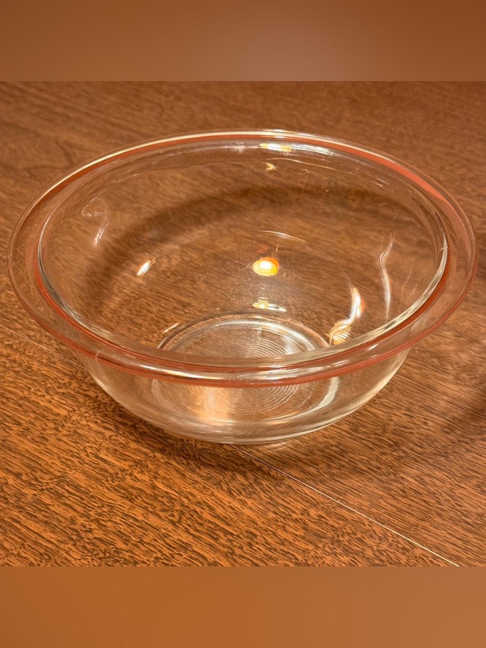 Vintage 1980s Pyrex 7” Clear Glass Bottom 1 Qt Nesting Mixing Bowl #322 NICE!!